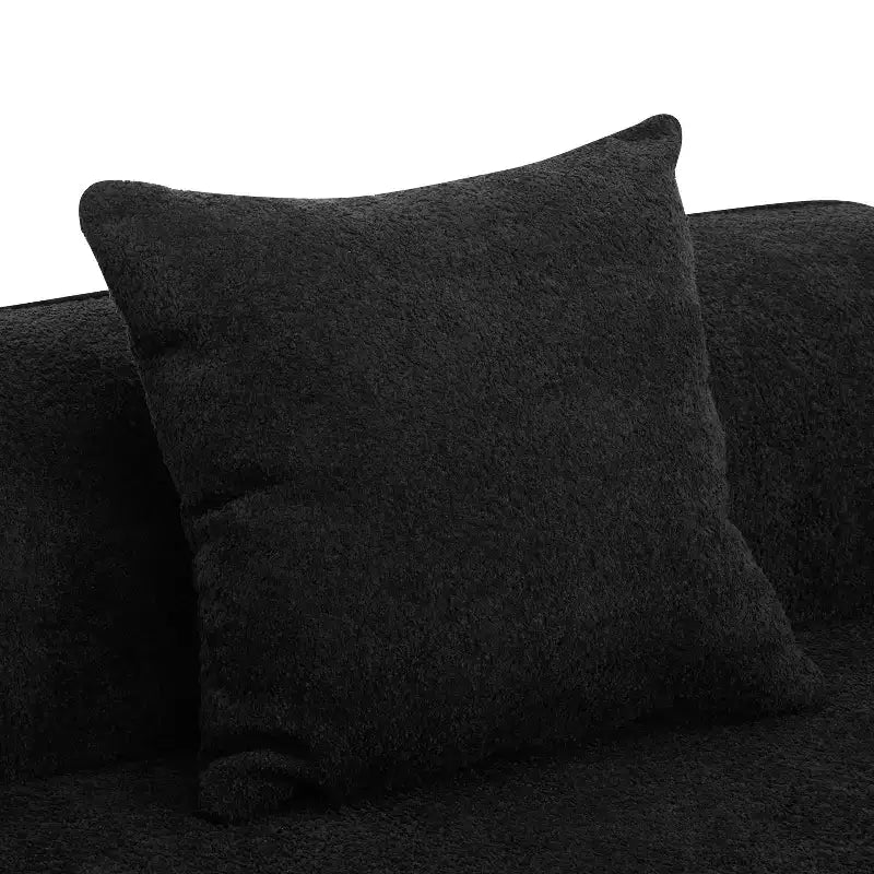Christopher Knight Home Hailey Canapé d'angle incurvé moderne 5 places en tissu bouclé avec oreillers, 126 po