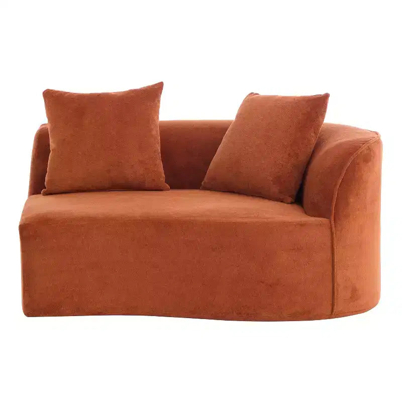 Christopher Knight Home Hailey Canapé d'angle incurvé moderne 5 places en tissu bouclé avec oreillers, 126 po