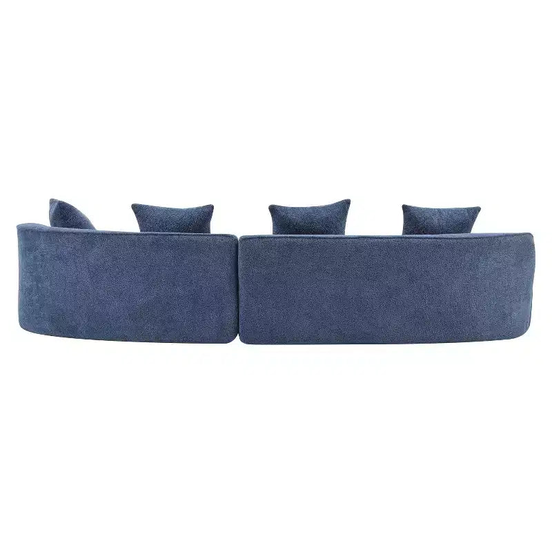 Christopher Knight Home Hailey Canapé d'angle incurvé moderne 5 places en tissu bouclé avec oreillers, 126 po