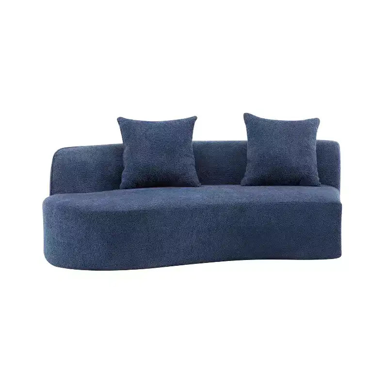Christopher Knight Home Hailey Canapé d'angle incurvé moderne 5 places en tissu bouclé avec oreillers, 126 po