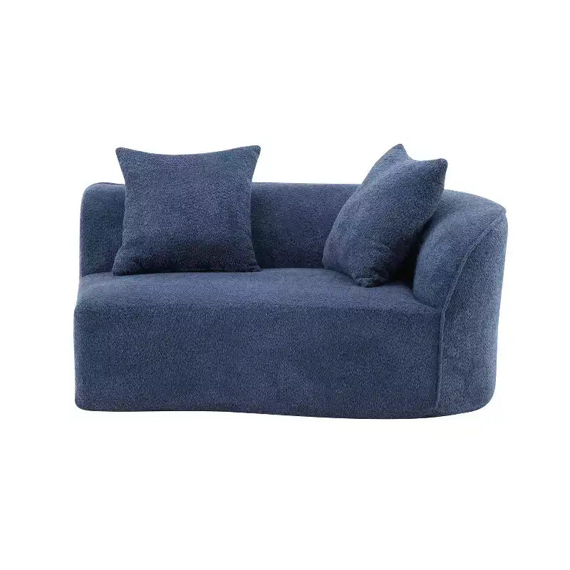 Christopher Knight Home Hailey Canapé d'angle incurvé moderne 5 places en tissu bouclé avec oreillers, 126 po