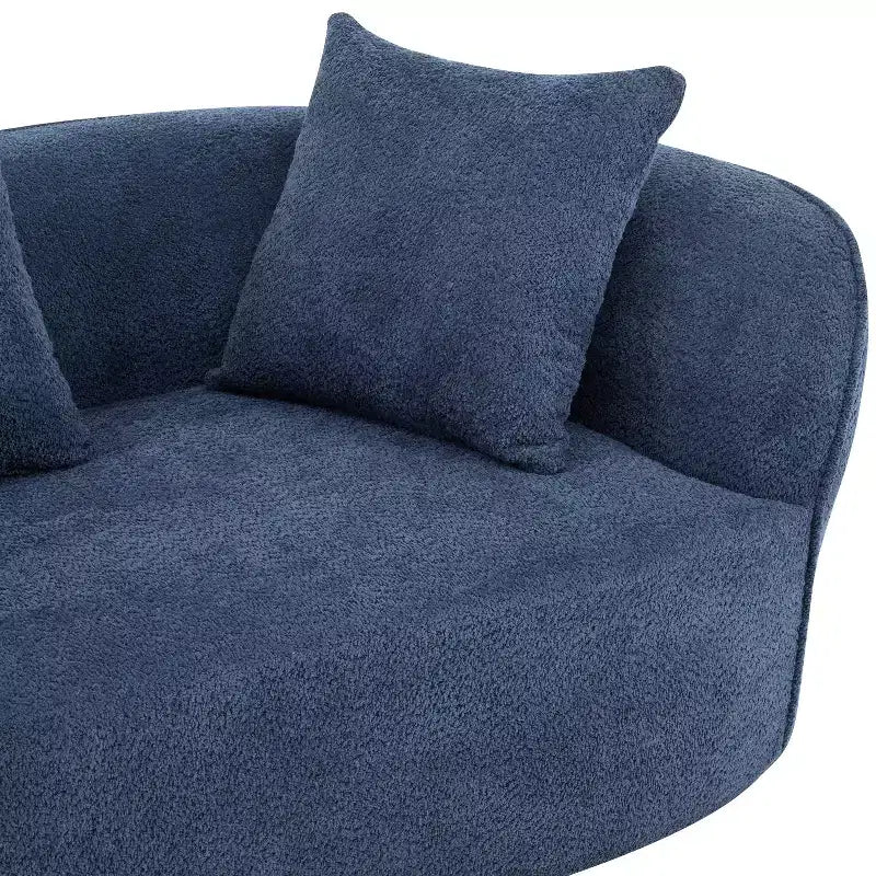 Christopher Knight Home Hailey Canapé d'angle incurvé moderne 5 places en tissu bouclé avec oreillers, 126 po