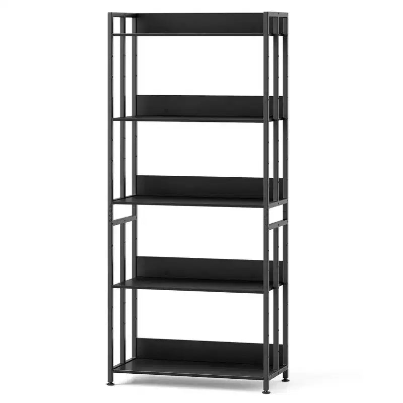 Costway Lot de 1 ou 2 bibliothèques à 5 étagères de 157 cm avec étagères inclinables, meuble de rangement et présentoir