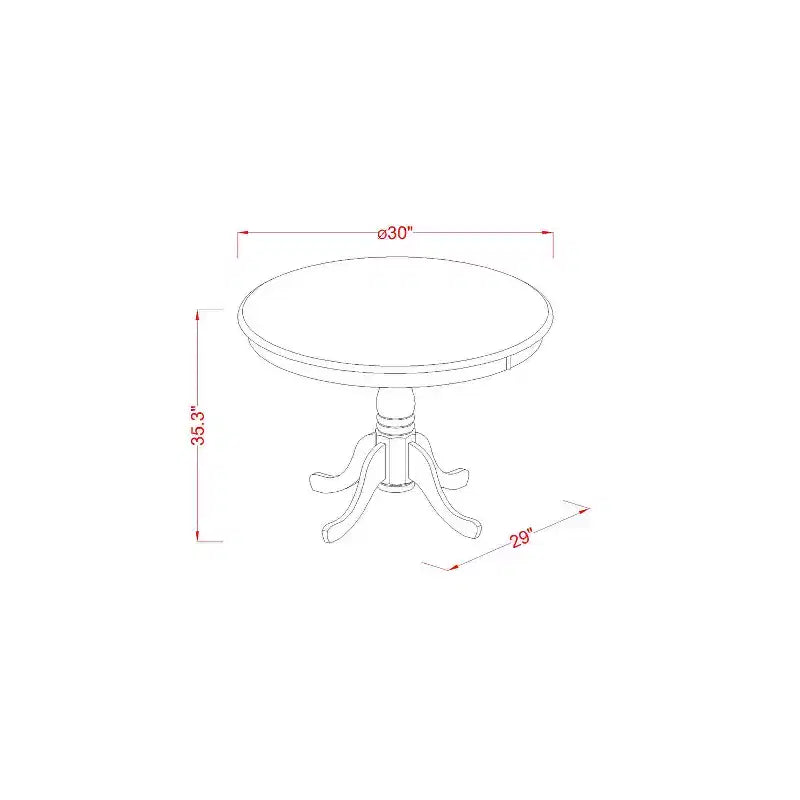Table de salle à manger HomeStock en bois d'hévéa