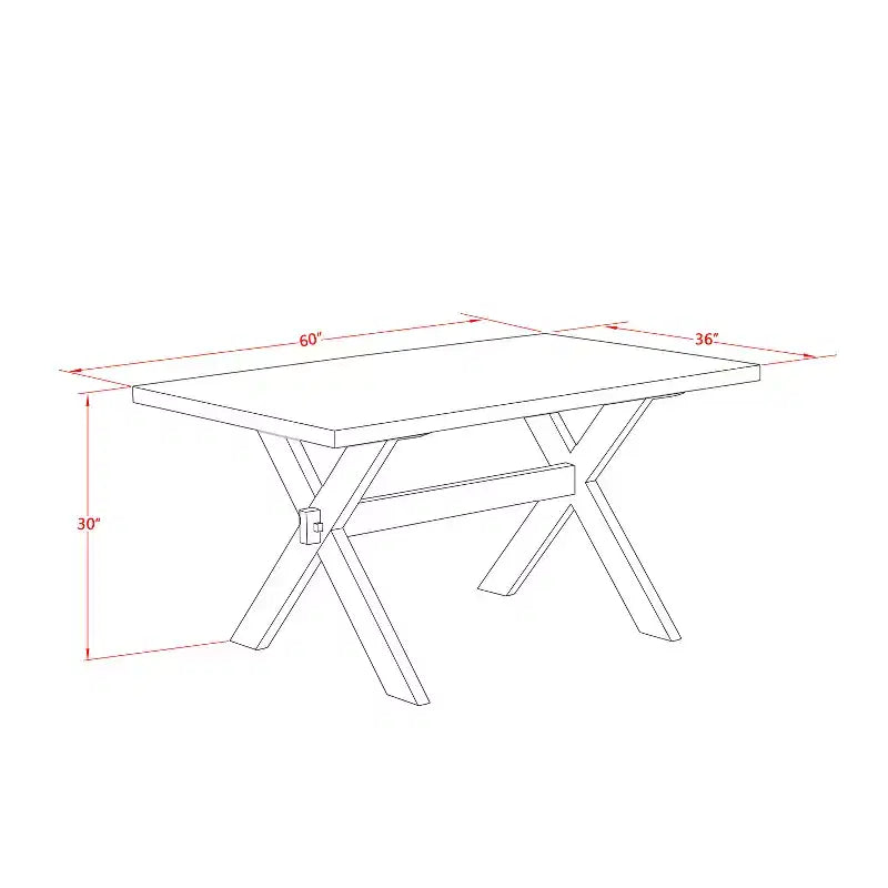 Table à manger HomeStock style X 36X60 po