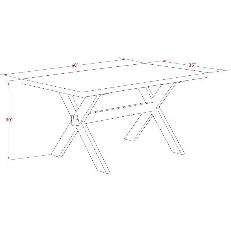 Table à manger HomeStock style X 36X60 po