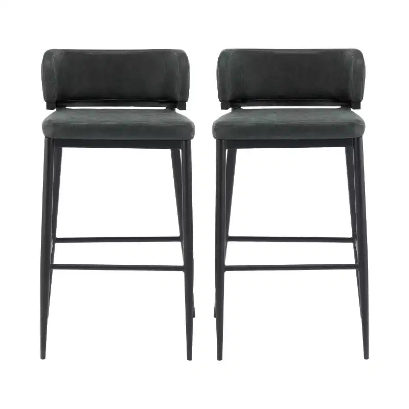 Christopher Knight Home Carolyn Tabourets de bar industriels en métal et similicuir (lot de 2)