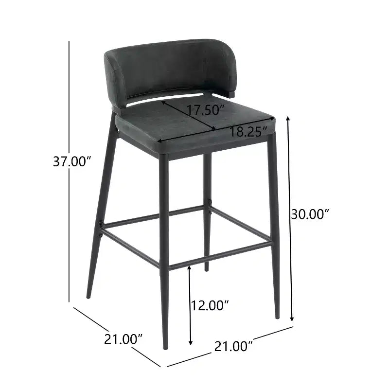Christopher Knight Home Carolyn Tabourets de bar industriels en métal et similicuir (lot de 2)