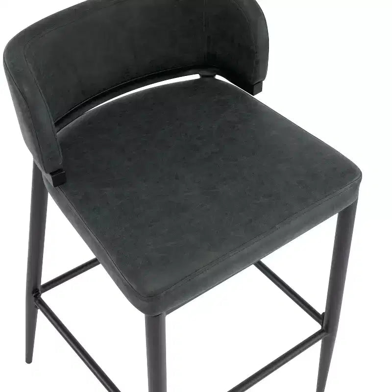 Christopher Knight Home Carolyn Tabourets de bar industriels en métal et similicuir (lot de 2)