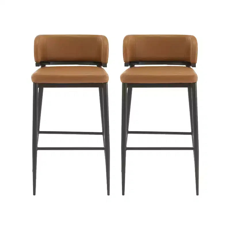 Christopher Knight Home Carolyn Tabourets de bar industriels en métal et similicuir (lot de 2)