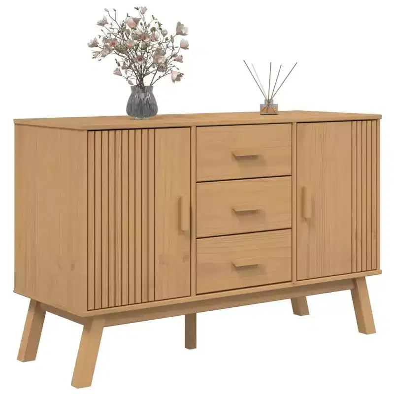vidaXL Buffet OLDEN Marron 44,9x16,9x28,9 cm Bois de pin massif