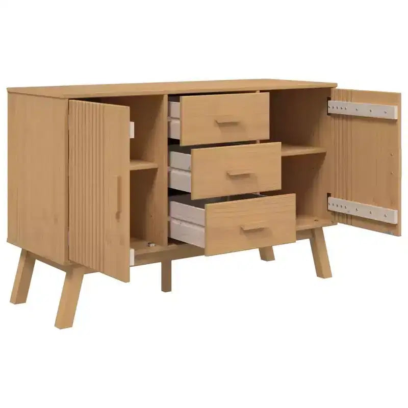 vidaXL Buffet OLDEN Marron 44,9x16,9x28,9 cm Bois de pin massif