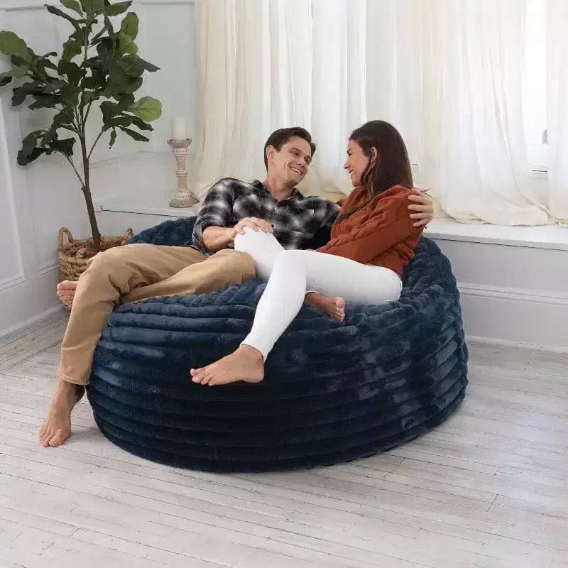 Fauteuil poire Jaxx Saxx 5 pieds pour adultes – Fausse fourrure de luxe