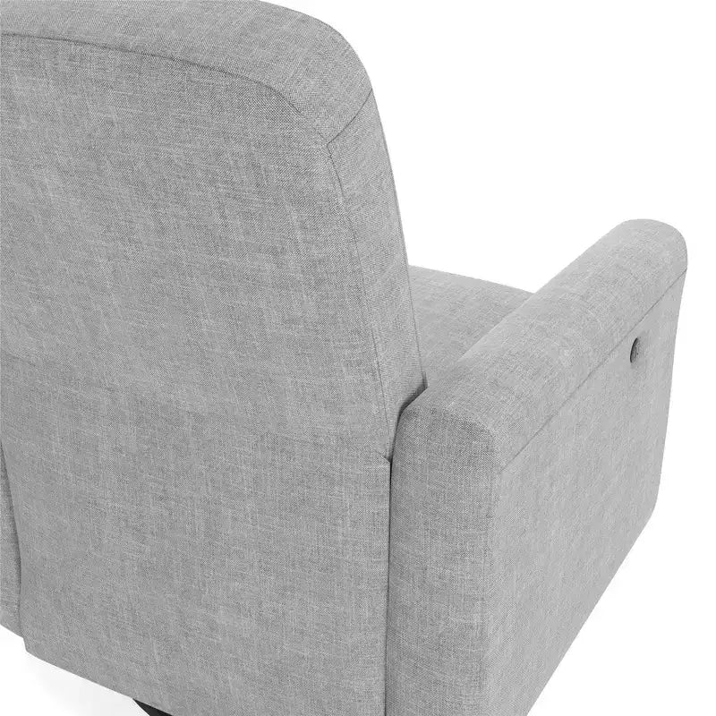 Fauteuil d'appoint pivotant DHP Step avec USB, lin gris clair