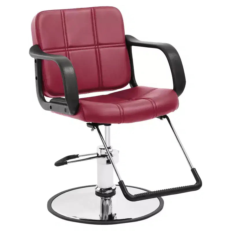 Fauteuil de Barbier BestMassage Chaise de Salon Professionnelle Pompe Hydraulique Robuste avec Base Pivotante