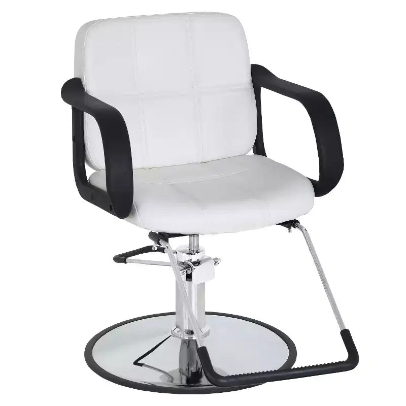 Fauteuil de Barbier BestMassage Chaise de Salon Professionnelle Pompe Hydraulique Robuste avec Base Pivotante