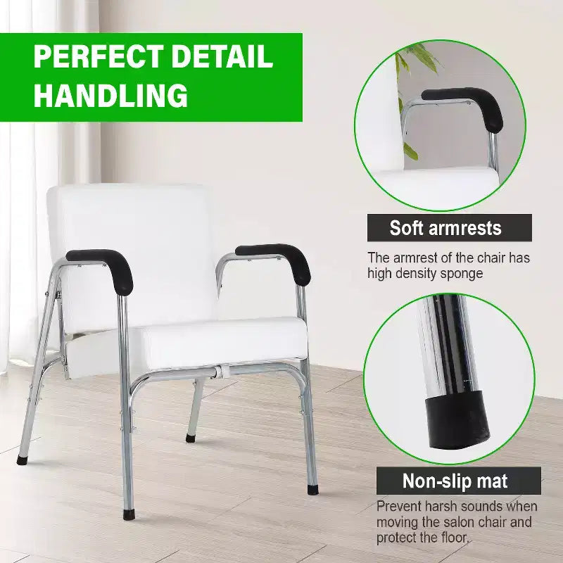 BestMassage Fauteuil de lavage Fauteuil de barbier avec accoudoir en similicuir