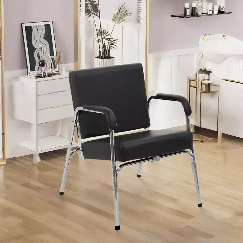 BestMassage Fauteuil de lavage Fauteuil de barbier avec accoudoir en similicuir