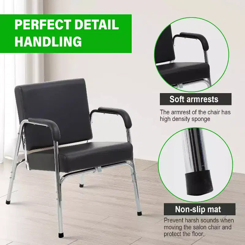 BestMassage Fauteuil de lavage Fauteuil de barbier avec accoudoir en similicuir