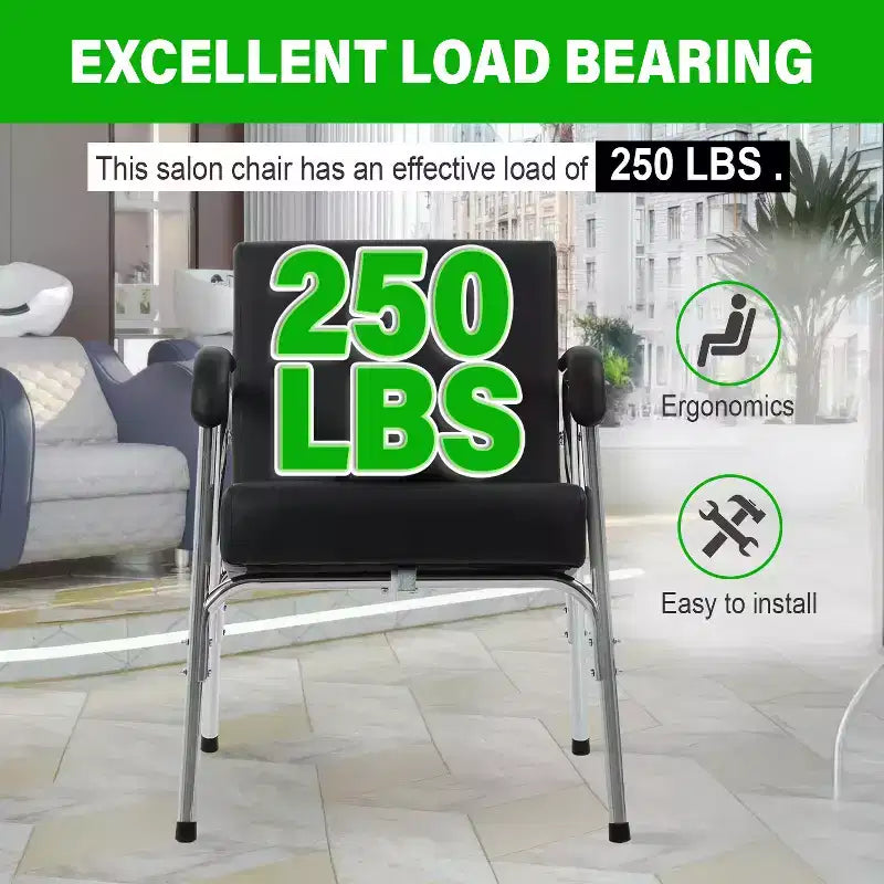 BestMassage Fauteuil de lavage Fauteuil de barbier avec accoudoir en similicuir