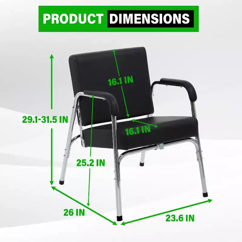 BestMassage Fauteuil de lavage Fauteuil de barbier avec accoudoir en similicuir