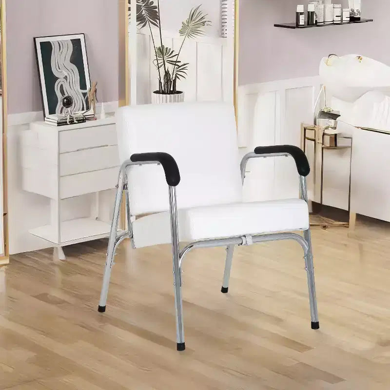 BestMassage Fauteuil de lavage Fauteuil de barbier avec accoudoir en similicuir