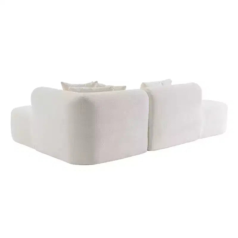 Canapé d'angle incurvé rembourré de style moderne 107,5 W, canapé d'angle élégant 2 pièces - HABITRIO
