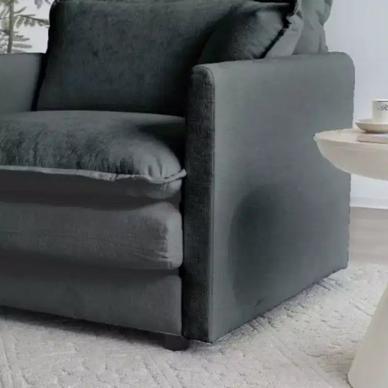 Canapé moderne pour salon, ensemble de 2 canapés en chenille, canapé 2+3 places avec assise profonde
