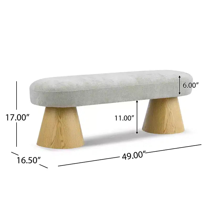 Banc de salle à manger multifonctionnel rembourré Ofra moderne Christopher Knight Home