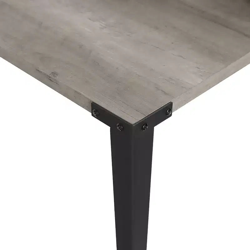 Bureau secrétaire industriel Walker Edison Furniture Company avec étagère, gris délavé, 107 cm