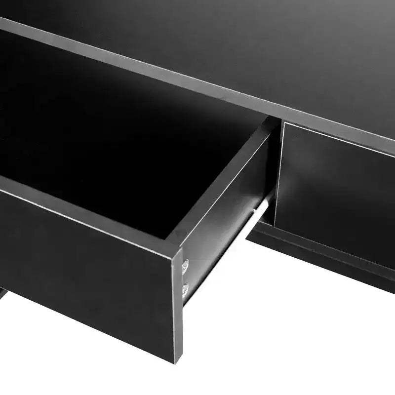 Interior Elements Bureau d'ordinateur moderne avec tiroirs, Noir, 120 cm