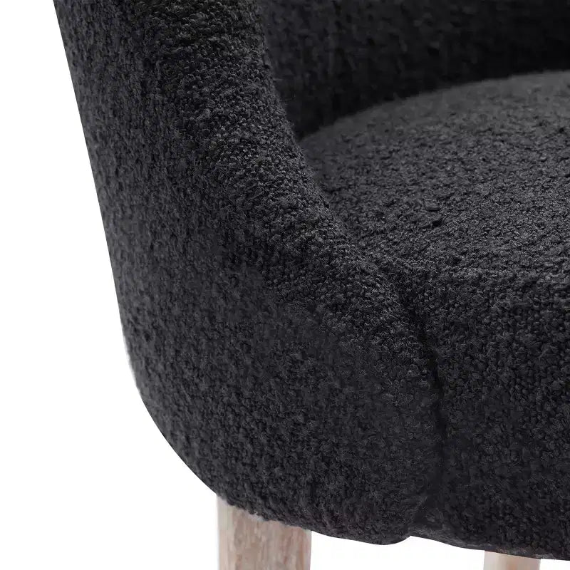 Chaise de salle à manger Genevieve en tissu bouclette de style Mid-Century Modern WestinTrends (lot de 6)