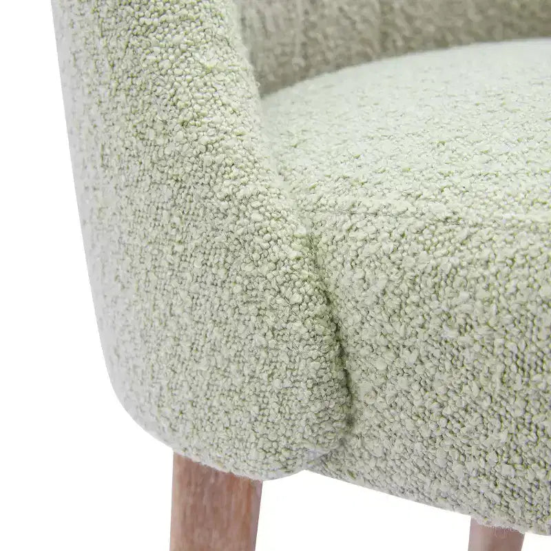 Chaise de salle à manger Genevieve en tissu bouclette de style Mid-Century Modern WestinTrends (lot de 6)