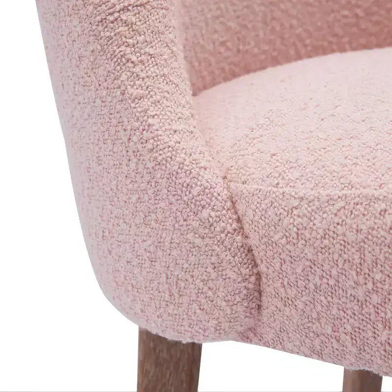 Chaise de salle à manger Genevieve en tissu bouclette de style Mid-Century Modern WestinTrends (lot de 6)