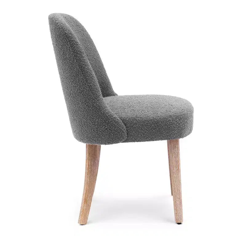 Chaise de salle à manger Genevieve en tissu bouclette de style Mid-Century Modern WestinTrends (lot de 6)