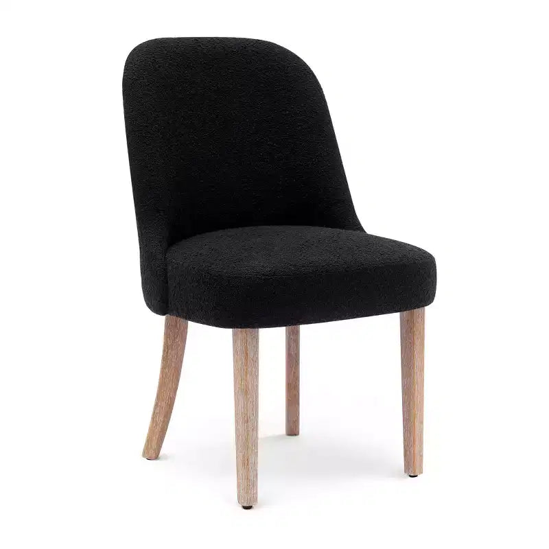 Chaise de salle à manger Genevieve en tissu bouclette de style Mid-Century Modern WestinTrends (lot de 6)