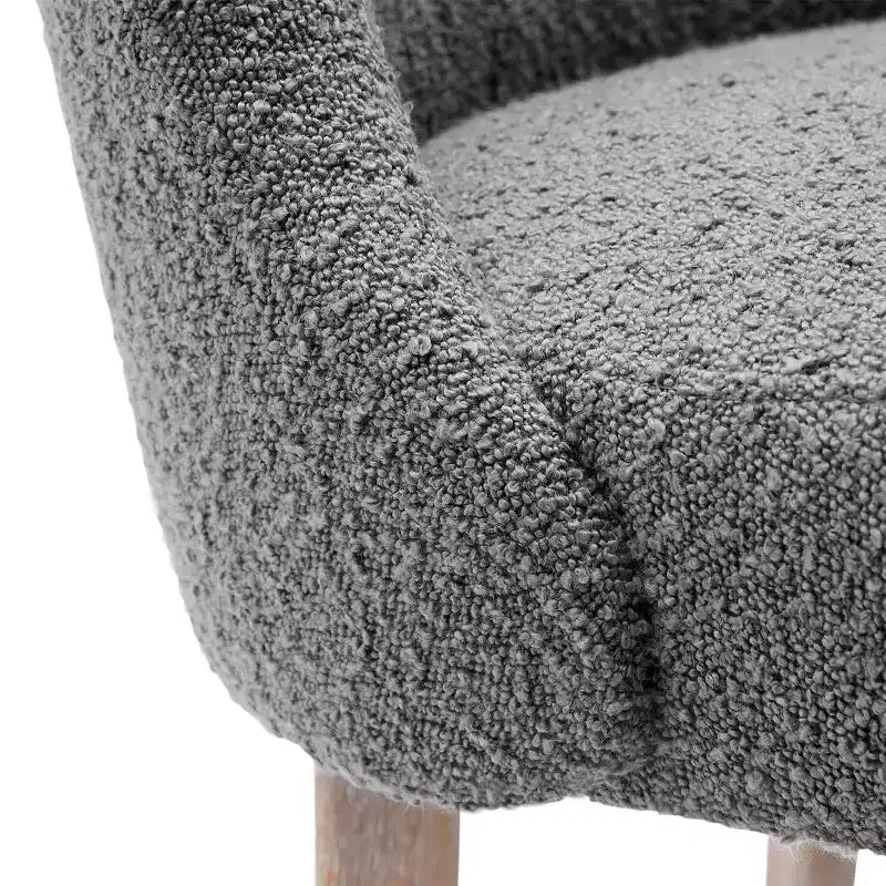 Chaise de salle à manger Genevieve en tissu bouclette de style Mid-Century Modern WestinTrends (lot de 6)