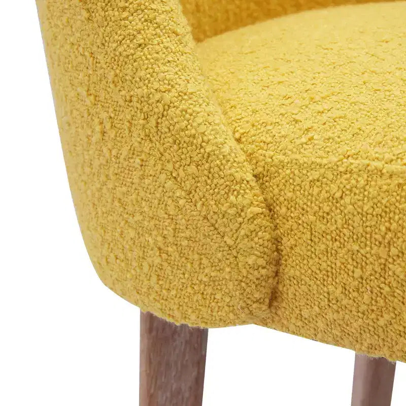 Chaise de salle à manger Genevieve en tissu bouclette de style Mid-Century Modern WestinTrends (lot de 6)