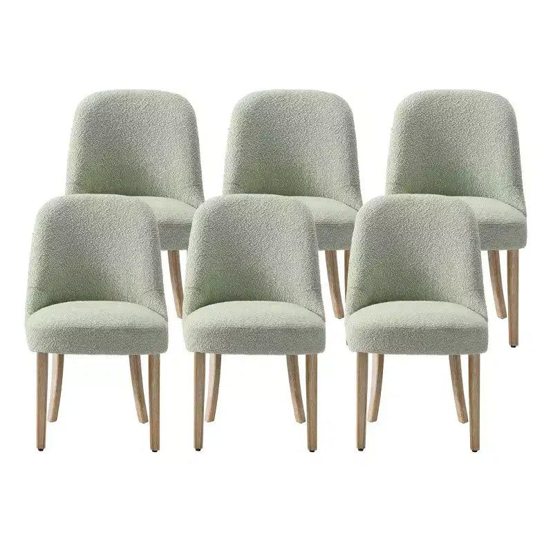 Chaise de salle à manger Genevieve en tissu bouclette de style Mid-Century Modern WestinTrends (lot de 6)