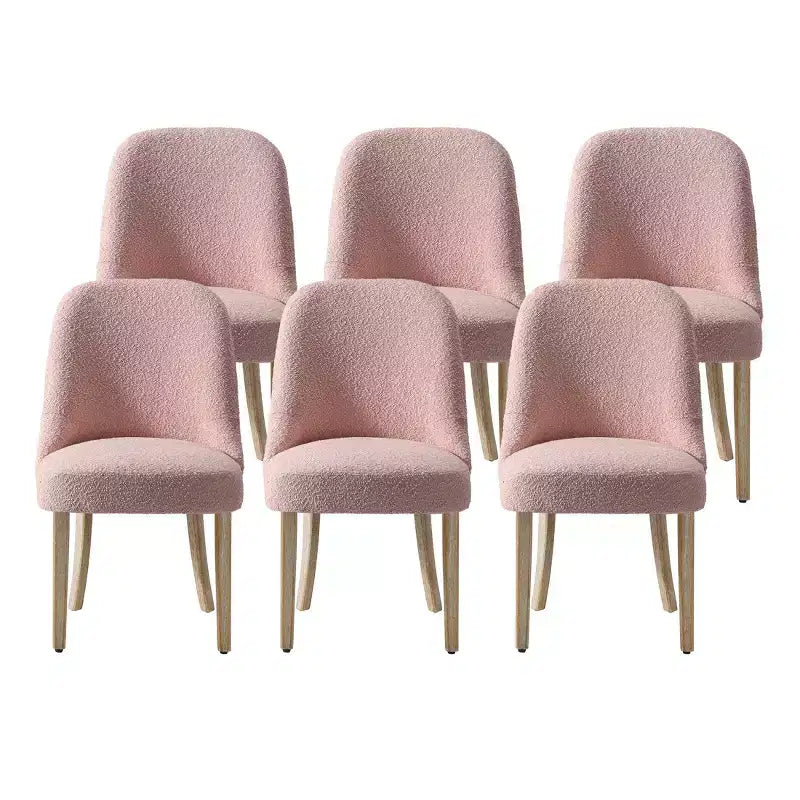Chaise de salle à manger Genevieve en tissu bouclette de style Mid-Century Modern WestinTrends (lot de 6)