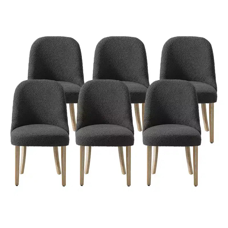 Chaise de salle à manger Genevieve en tissu bouclette de style Mid-Century Modern WestinTrends (lot de 6)