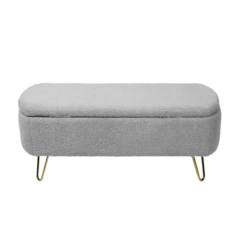 Banc ottoman de rangement moderne Zeus & Ruta avec pieds dorés pour le pied de lit