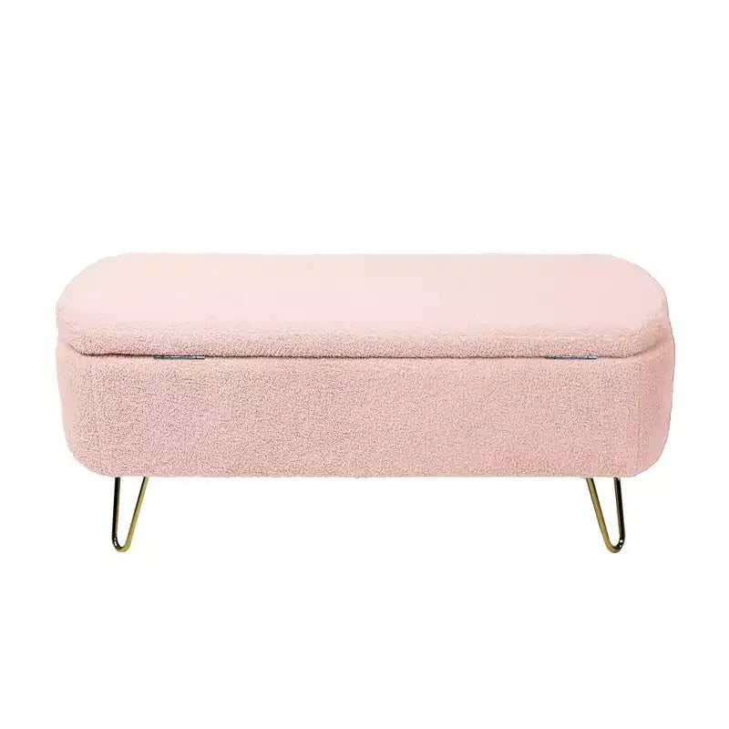 Banc ottoman de rangement moderne Zeus & Ruta avec pieds dorés pour le pied de lit
