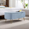 Banc ottoman de rangement moderne Zeus & Ruta avec pieds dorés pour le pied de lit
