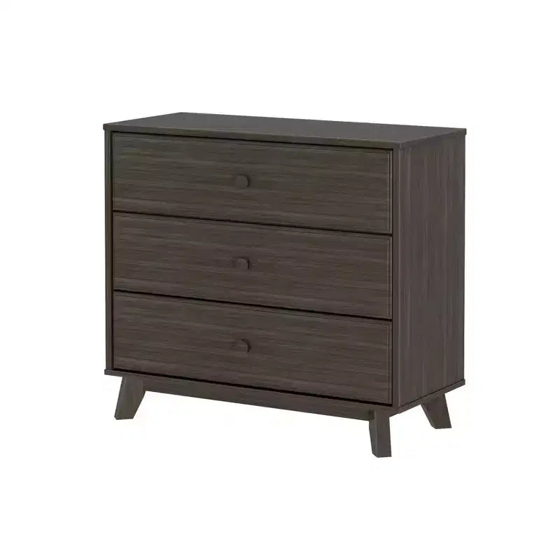 Plank+Beam Commode classique à 3 tiroirs en bois massif, petite commode de chambre, commode à tiroirs