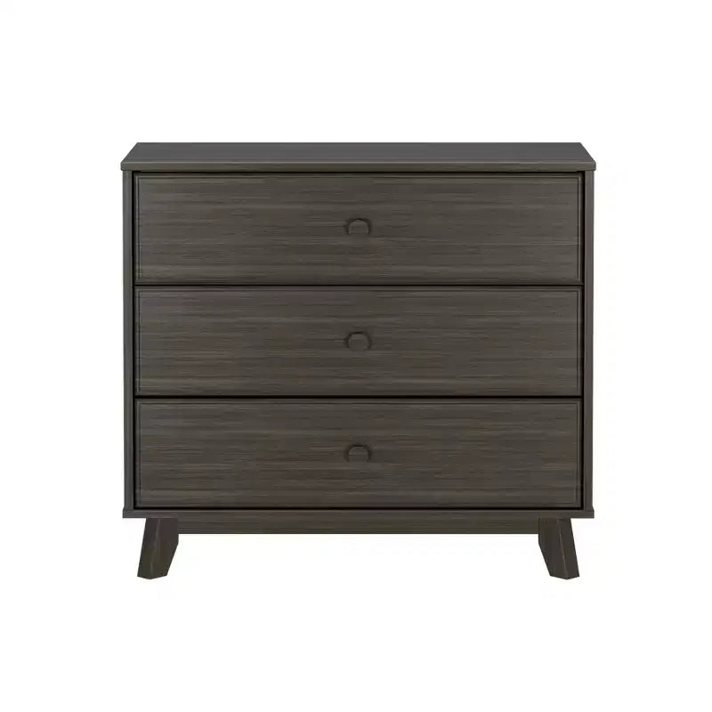 Plank+Beam Commode classique à 3 tiroirs en bois massif, petite commode de chambre, commode à tiroirs