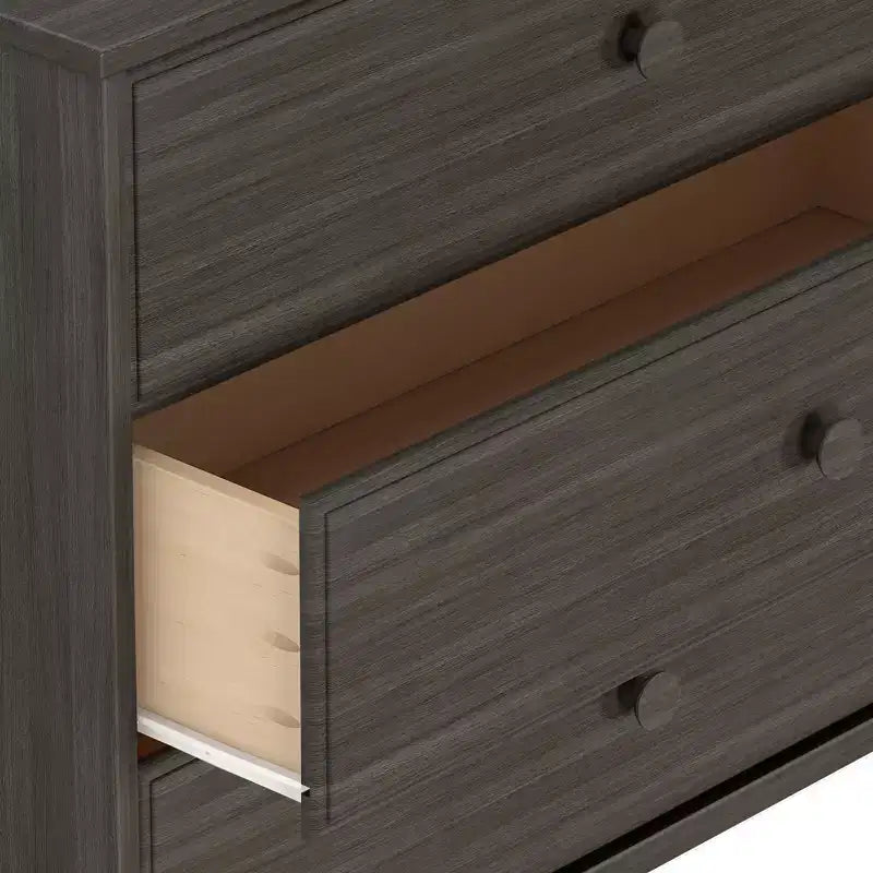 Plank+Beam Commode classique à 3 tiroirs en bois massif, petite commode de chambre, commode à tiroirs