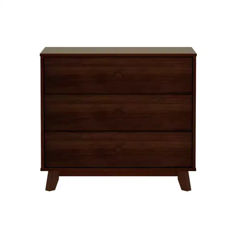 Plank+Beam Commode classique à 3 tiroirs en bois massif, petite commode de chambre, commode à tiroirs