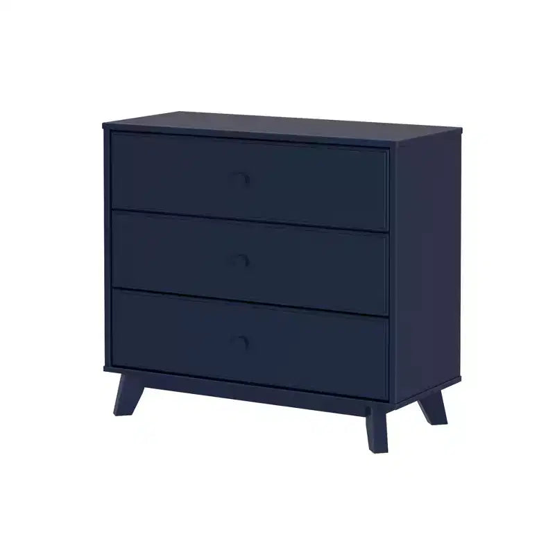 Plank+Beam Commode classique à 3 tiroirs en bois massif, petite commode de chambre, commode à tiroirs