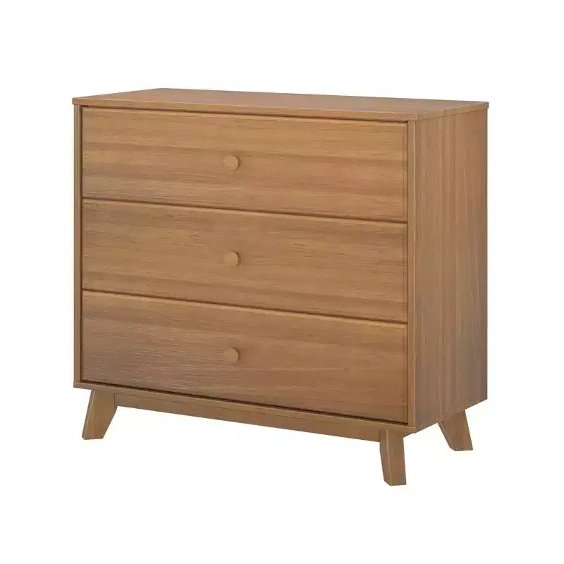 Plank+Beam Commode classique à 3 tiroirs en bois massif, petite commode de chambre, commode à tiroirs